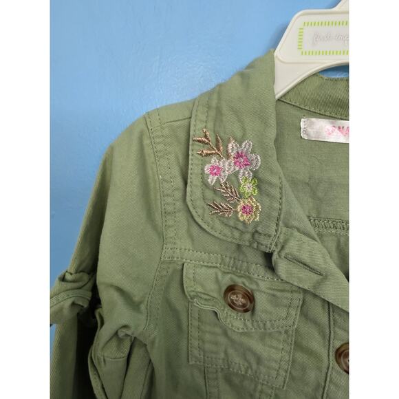 Nannette Kids Jacket Girls Size 5 Embroidered Pockets Gemstone Buttons - Picture 3 of 5